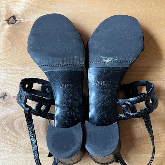 VANELI LEANNE PEBBLE SANDAL 9.5 STRAPPY LEATHER SUMMER VACATION CHUNKY SLINGBACK - Picture 11 of 12